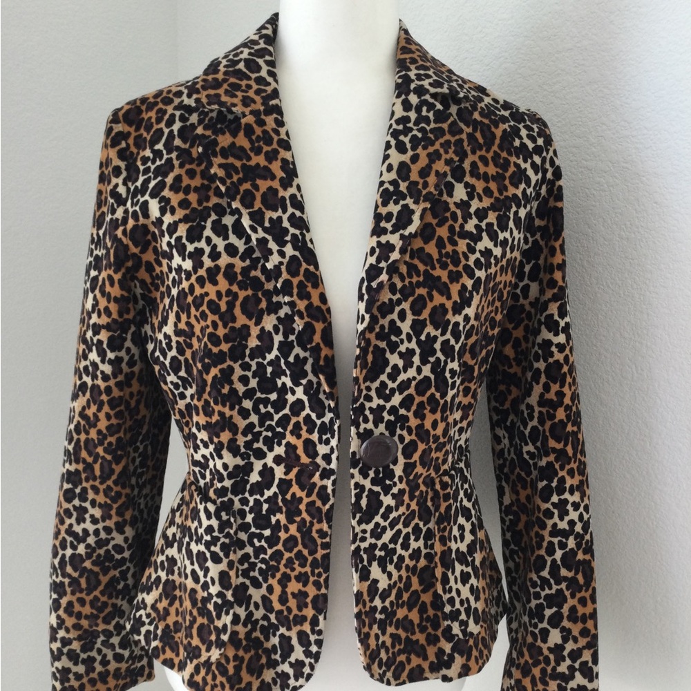 Larry Levine Leopard Print Blazers